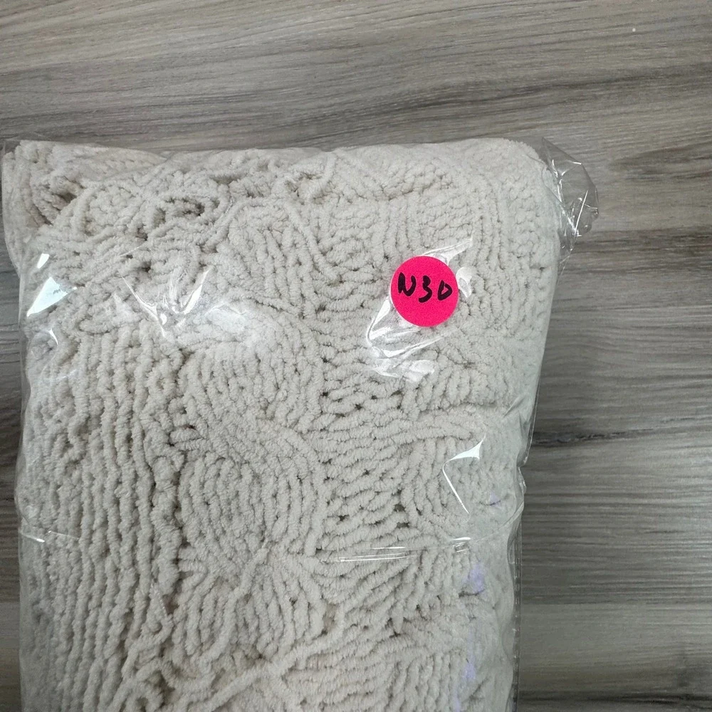 hooked up Cream Cable Knit‎ Fringe Cropped Sweater WMNS S Cottagecore fairycore